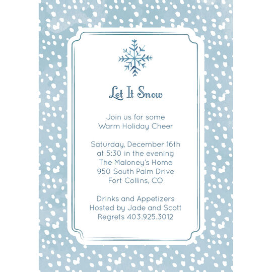 Watercolor Snowflake Invitations